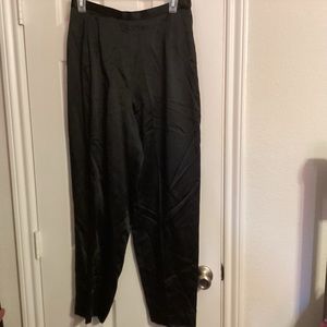 New with tags Talbots Petites black rayon acetate 10P side button zip pants